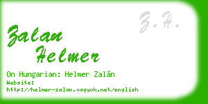 zalan helmer business card